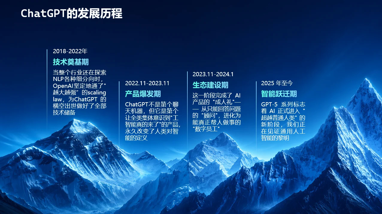 图 5：ChatGPT 发展历程内容提炼示例